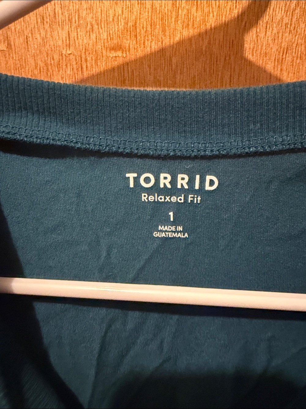 torrid Teal Blue Relaxed Fit Cropped Tee - Picture 3 of 4